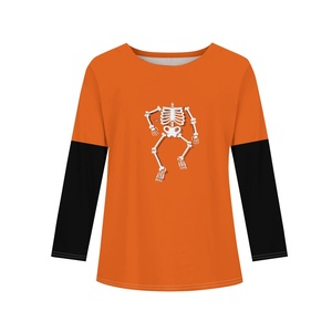 Camisetas gráficas espeluznantes de Halloween para niñas, camisetas gráficas de manga larga con cuello redondo para niñas, camiseta divertida de vacaciones para otoño para niñas - Product Image 5