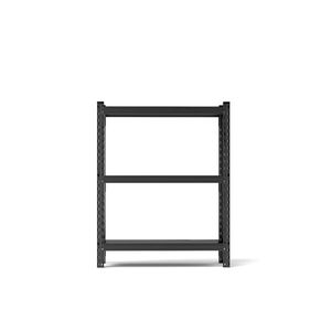 Heavy Duty 47\" Industrial Shelving Rack 3-Tier Steel Unit 51.2\" W*23.6\" D*47.3\"H Black Requires Assembly - Product Image 5