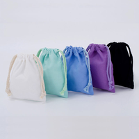 Sacs à cordon en coton et lin personnalisés en gros, multicolores, pour emballage cadeau, avec logo personnalisé, petites pochettes anti-poussière écologiques