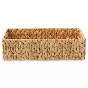 Top choice water hyacinth container storage <b>basket</b> for bathroom high quality woven deep organizer <b>baskets</b> - Product Image 2