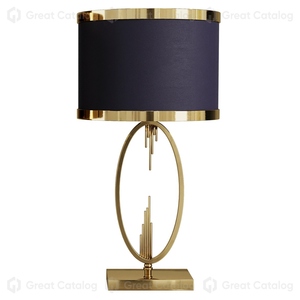 Modern Luxury Gold <b>LED</b> <b>Table</b> Lamp Nordic Minimalist Fabric <b>Bedside</b> Light for Hotel Bedroom Living Room Home Decor Accent - Product Image 1