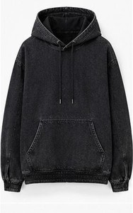 Hoodie en jean pour homme de qualité supérieure avec poche kangourou - Product Image 5