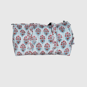 Sac de voyage à motif floral avec fermeture éclair, grande capacité, en tissu - Product Image 4