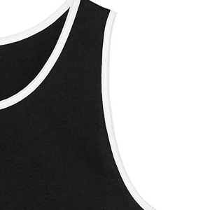 Camiseta sin Mangas Negra para Hombre con Ribete en Contraste, Chaleco Deportivo Informal para Gimnasio, Entrenamiento, Verano, Aire Libre y Uso Diario - Product Image 3