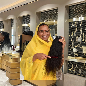 Paquets de cheveux naturels indiens bouclés à double trame Cheveux humains bruts non transformés Extensions de cheveux naturels bouclés profonds - Product Image 1