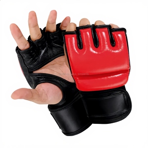 Gants de boxe MMA professionnels en cuir avec doublure intérieure épaissie pour fermeture – Légers, respirants, séchage rapide, unisexe - Product Image 1