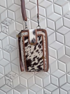 Phone Purse <b>Handbag</b> <b>Real</b> Cowhide Genuine <b>Leather</b> New Designer Sling Bag Wristlet Bag With Shoulder Strap Women's Sling Bag - Product Image 1