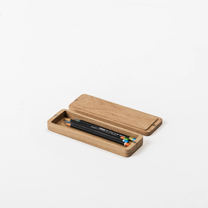 Acacia Wood Pen Case <b>Gift</b> <b>Set</b> for Thanksgiving Promotional Pen Holder Box With Lid Customized Sale - Product Image 1