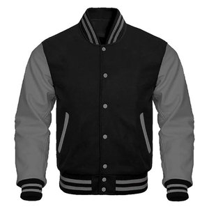 Veste de baseball en cuir personnalisée avec logo du fabricant pour hommes, veste bomber en cuir pour l'hiver, prix de gros - Product Image 2