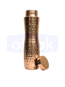 OTSAK Bouteille d'eau portable en cuivre martelé de luxe moderne et écologique de qualité supérieure pour le bureau, l'extérieur et la maison 34oz 1000ml - Product Image 2