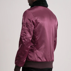 Nueva Chaqueta Bomber de Satén con Cuello de Piel Sintética, Ropa de Calle de Invierno Personalizada, Impermeable, Transpirable, Venta al Por Mayor B2B, Ropa Exterior de Moda - Product Image 2