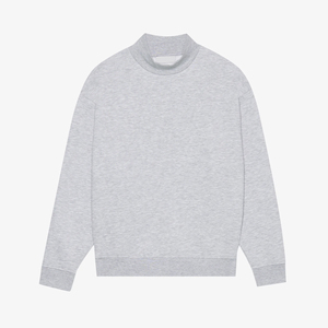 Wholesale Women's Winter Printed <b>Mock</b> <b>Neck</b> Fleece Sweatshirt Front Logo High Quality Cozy Eco-Friendly Breathable - Product Image 4