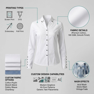 OEM Women's Eco-Friendly Pique Cotton Quick Dry Breathable Anti-Wrinkle Raglan Sleeve Turn-Down Collar Short Sleeve <b>Office</b> - Product Image 5