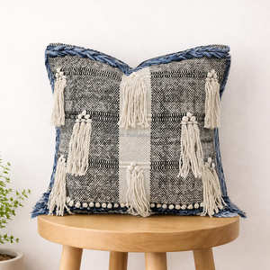 Cojín Decorativo con Rayas, Funda de Cojín Tejida Estilo Boho, Patrón Horizontal en Capas, Decoración Rústica para el Hogar - Product Image 5