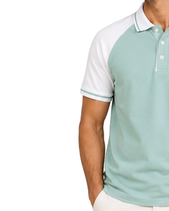 ผลิตเสื้อโปโลผู้ชายสีเขียวมิ้นท์ขาวแบบกำหนดเอง เสื้อผ้าลำลองสำหรับเล่นกีฬา เสื้อกอล์ฟระบายอากาศได้ดี เสื้อผ้ากีฬาฤดูร้อนคุณภาพพรีเมียม แฟชั่นทันสมัย - Product Image 3