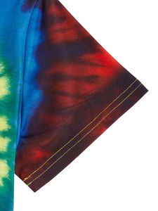 T-shirt décontracté pour femme en jersey 100 % coton, style bohème, tie-dye, col rond, manches courtes, coupe classique, printemps-été - Product Image 4