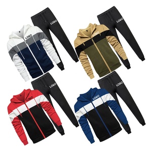 Ensemble de vêtements pour hommes avec logo personnalisé, pantalons décontractés, ensemble d'hiver, couleur unie, survêtement pour hommes, ensemble de 2 pièces, ensembles de jogging - Product Image 2
