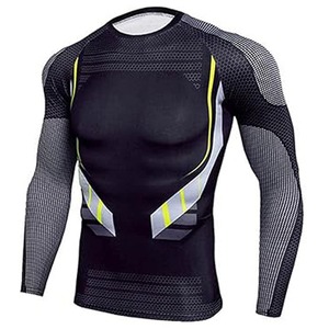 Combinaison de compression à manches longues pour hommes avec motif géométrique, ensemble de vêtements de sport à séchage rapide pour la salle de sport, la remise en forme, toutes saisons - Product Image 5