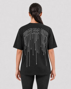 T-shirt décontracté sport pour femme, à manches courtes, en polyester et élasthanne, respirant, à séchage rapide, à carreaux, coupe ample, avec logo personnalisé - Product Image 3