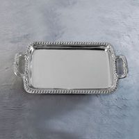 Plateau de service en métal classique pour les buffets d'hôtels de luxe et la présentation élégante des repas à domicile