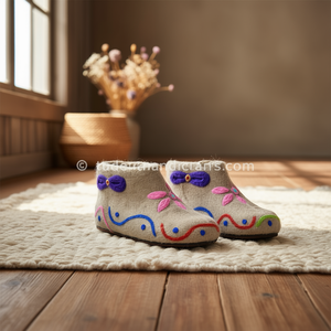 Chaussures montantes en feutre, artisanat unique, produit artisanal - Product Image 3