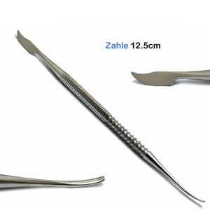 Kit de 12 instruments de laboratoire de base en acier inoxydable, outils dentaires avec poignées en bois, poignée moletée, utilisation manuelle - Product Image 4
