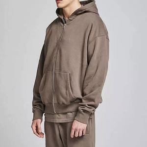 Chándal Deportivo Personalizado de Felpa Francesa Naranja para Hombre, Talla Grande, 100% Algodón, Secado Rápido, Sudadera con Capucha Completa - Product Image 3