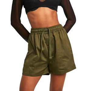 Shorts longs d'été pour femmes, taille haute, respirants, en coton, avec logo personnalisé, pour le sport - Product Image 1
