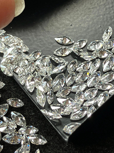Diamants scintillants de laboratoire, taille marquise, qualité excellente, couleur D, couleur fantaisie, certifiés IGI, clarté VS VVS, petits diamants remplis - Product Image 4
