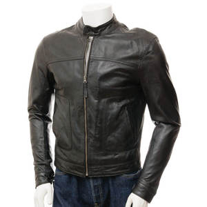 <b>Men's</b> High Quality Canvas Quick Dry Casual Winter Stand Collar Leather <b>Jacket</b> Top Selling High Street Style Front Logo - Product Image 3