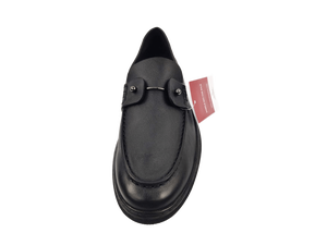 Mocasines de Cuero Negro para Hombre, Punta Cerrada, Antideslizantes, Transpirables, con Amortiguación de Aire, Zapatos de Oficina y Carrera, Suela de TPR - Product Image 2