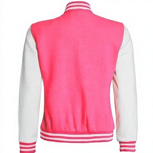 Veste universitaire pour femme, violette et blanche, col rond, manches longues, respirante, coupe-vent, écologique, hiver - Product Image 6