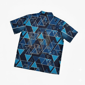 Chemises de pêche à manches courtes en polyester, grande taille, sportswear, impression intégrale personnalisée de haute qualité avec logo. - Product Image 2