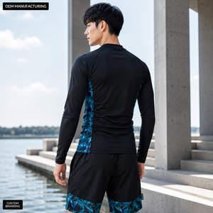 Custom Heat-Transfer Printed Rash Guard Set Quick Dry Plus Size Short Sleeve Gym <b>Compression</b> <b>Shirt</b> for Men - Product Image 3
