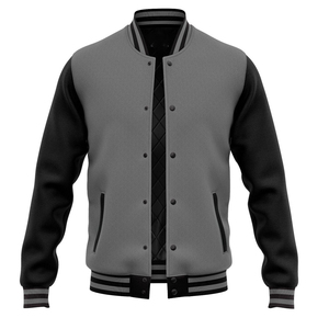 Men's Different Custom Varsity Jacket With Button Closure Regular Fit Casual Style Turn-down Collar Full Sleeve Polyester Cotton - Product Image 1