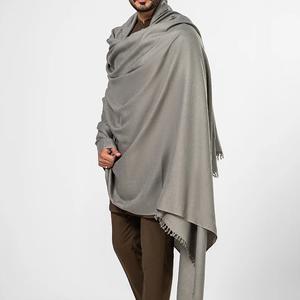 Wholesale 2026 Elegant <b>Men</b> <b>Shawl</b> Traditional Grey Color Jacquard Warm Knitted Kashmiri Pakistan Made <b>Shawls</b> For Wedding - Product Image 5