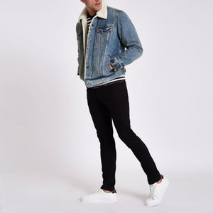 Clothing Manufacturer Men's Denim Jean <b>Jacket</b> for Men <b>with</b> <b>Fleece</b> <b>Lining</b> <b>Jacket</b> Regular Fit - Product Image 1