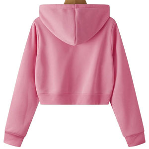 Sweat-shirts de qualité à prix de gros pour femmes, crop top à capuche, nouveau style 2026, OEM ODM, décontracté, impression de logo personnalisé, crop top à capuche - Product Image 6