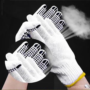 Export Quality PVC Dotted <b>Gloves</b> Cotton <b>Knit</b> Work <b>Gloves</b> Manufacturer Bulk PVC Dotted <b>Gloves</b> Industrial Cotton Grip <b>Gloves</b> - Product Image 2