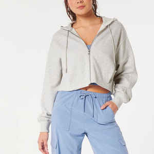 Conjunto de Sudaderas Cortas de Color Sólido para Mujer, Último Estilo, Personalizado con su Logotipo - Product Image 6