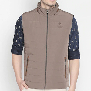Chaleco acolchado de invierno para hombre, sin mangas, térmico, con tela resistente al agua y cierre de cremallera duradero. - Product Image 1