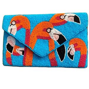 Bolso de Mano Tipo Clutch, Nuevo Diseño de Noche, Bordado, Decoraciones de Perlas, Patrón Geométrico, Algodón, Cremallera Resistente - Product Image 4