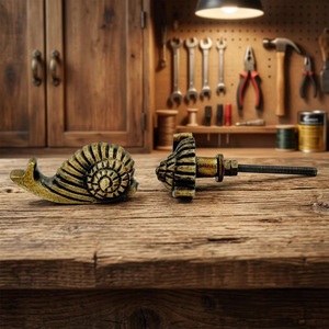 Tirador de Mueble de Hierro Fundido con Forma de Caracol, Diseño Moderno y Duradero, Herraje para Cajones y Armarios de Cocina y Dormitorio - Product Image 2