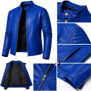 stylish men leather <b>jacket</b> with a smooth finish comfortable fit durable design and timeless appeal for everyday casual and <b>smart</b> - Product Image 5