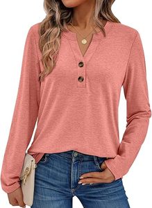 Camisas de Manga Larga para Mujer, Primavera 2026, Blusas Elegantes e Informales a la Moda, Blusas Henley Modernas, Ropa Bonita para el Trabajo - Product Image 5