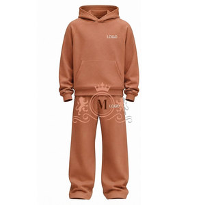 Ensemble de survêtement à capuche pour homme, couleur unie, longueur intégrale, 100% coton, sweat-shirt décontracté avec une densité de 320 g/m², coupe classique - Product Image 6
