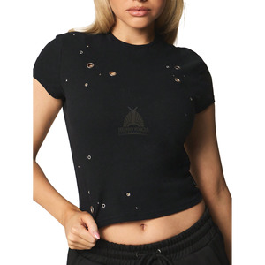 Camisetas de Mujer, Corte Regular, Cuello Redondo, Manga Corta, Casuales, de Verano, Ecológicas, 100% Algodón, Personalizables, de Alta Calidad - Product Image 4