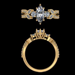 1.64 Carat Cushion Cut Diamond Engagement Ring 18k 14k Gold Marquise Side <b>Stone</b> Wedding Band Floral Women Bridal Fine Jewelry - Product Image 3