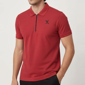 Nouvelle Arrivée Chemises Homme à Fermeture Éclair Unies Teintes à Manches Courtes en Tissu Respirant Viscose/Coton Style Décontracté Tendance - Product Image 1