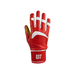 Baseball Softball Batting Gloves Leather Palm Breathable Back Adjustable Wrist Ambidextrous <b>Hook</b> Loop Closure Custom Logo Gloves - Product Image 6